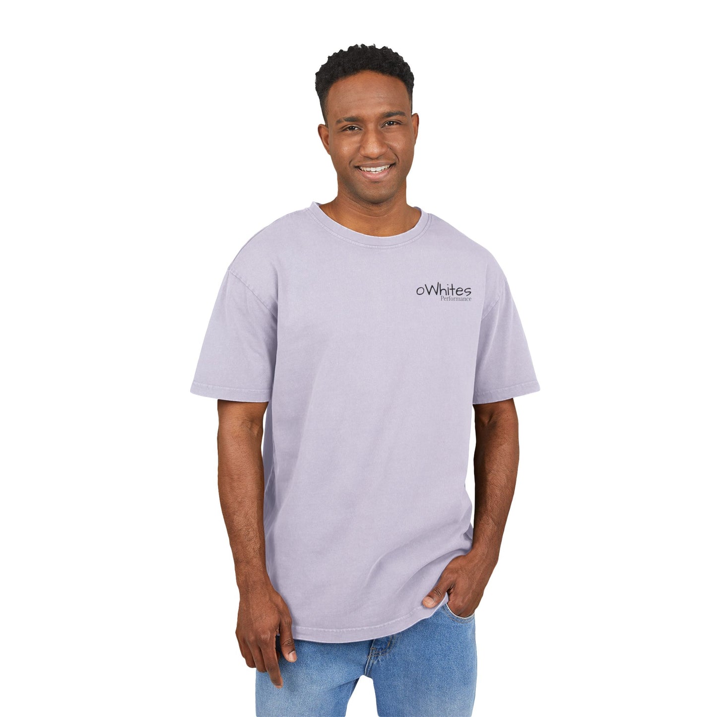 oWhites Performance Men's Acid Washed Heavy Oversize Tee