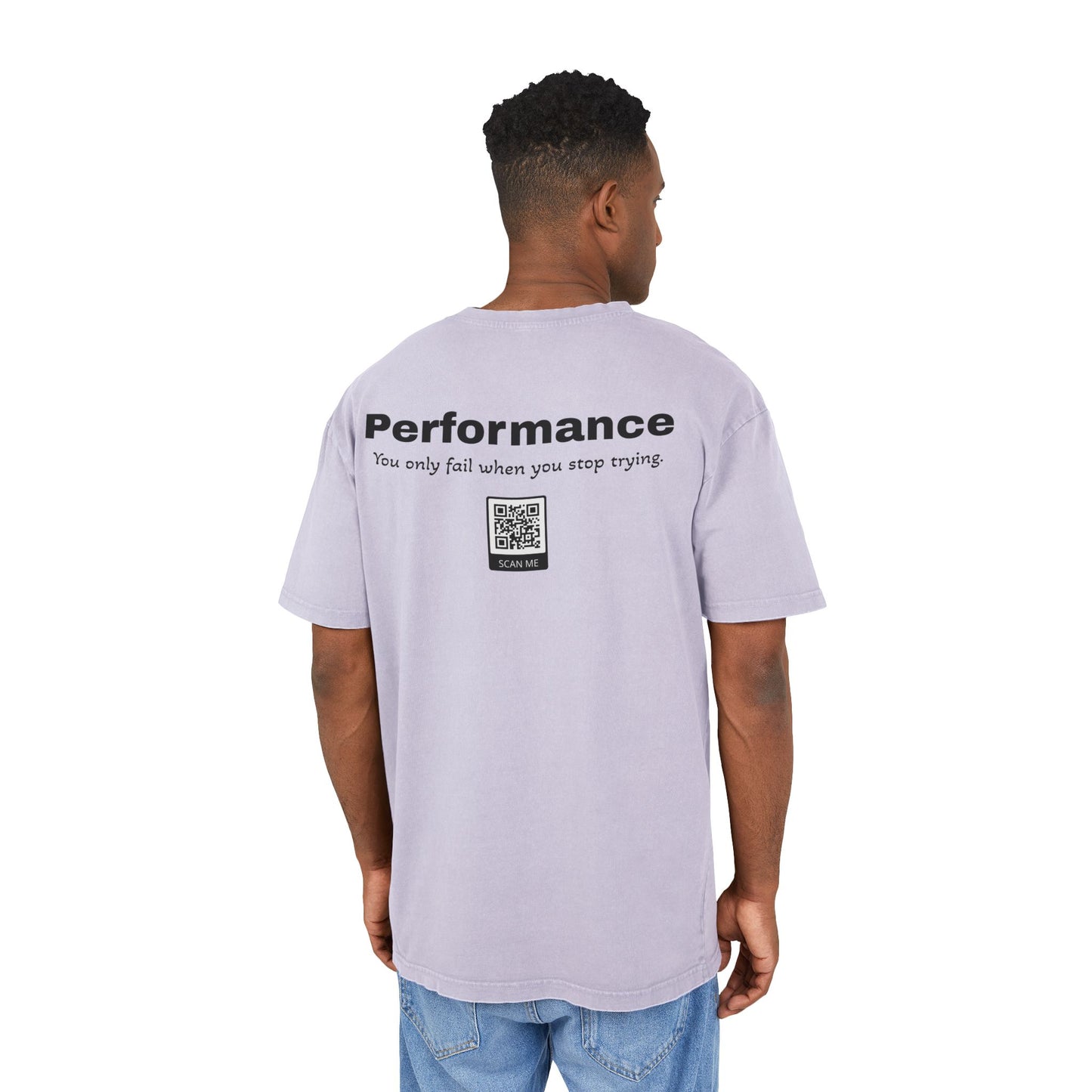 oWhites Performance Men's Acid Washed Heavy Oversize Tee