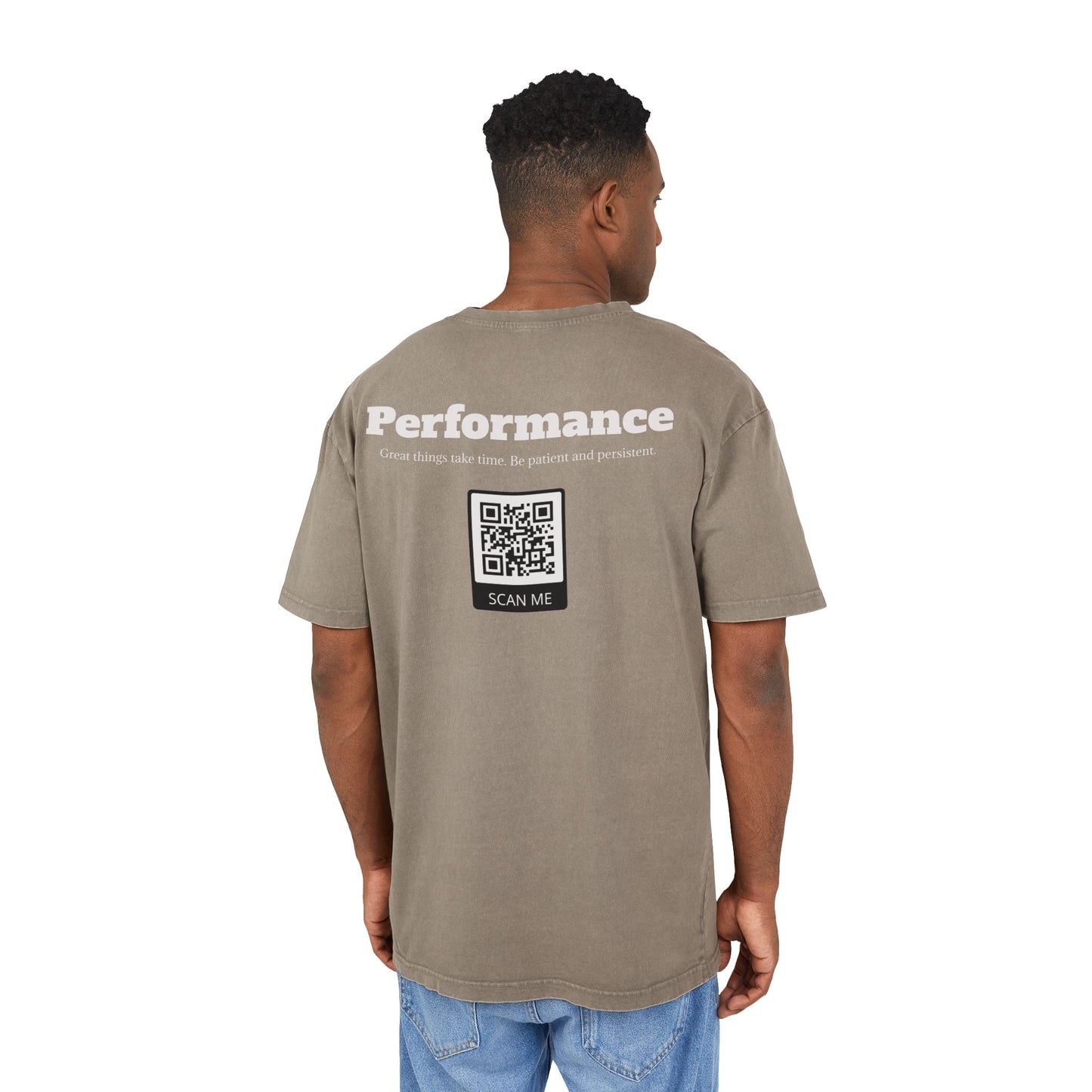 oWhites Performance Men's Acid Washed Heavy Oversize Tee