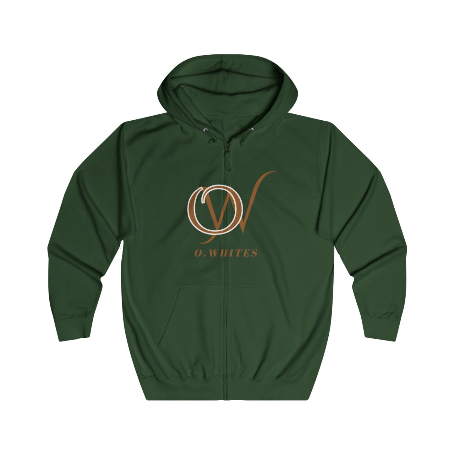 oWhitws Unisex Full Zip Hoodie